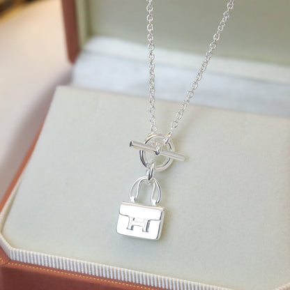 [⭐Luxery]POP H PEDANT SILVER NECKLACE