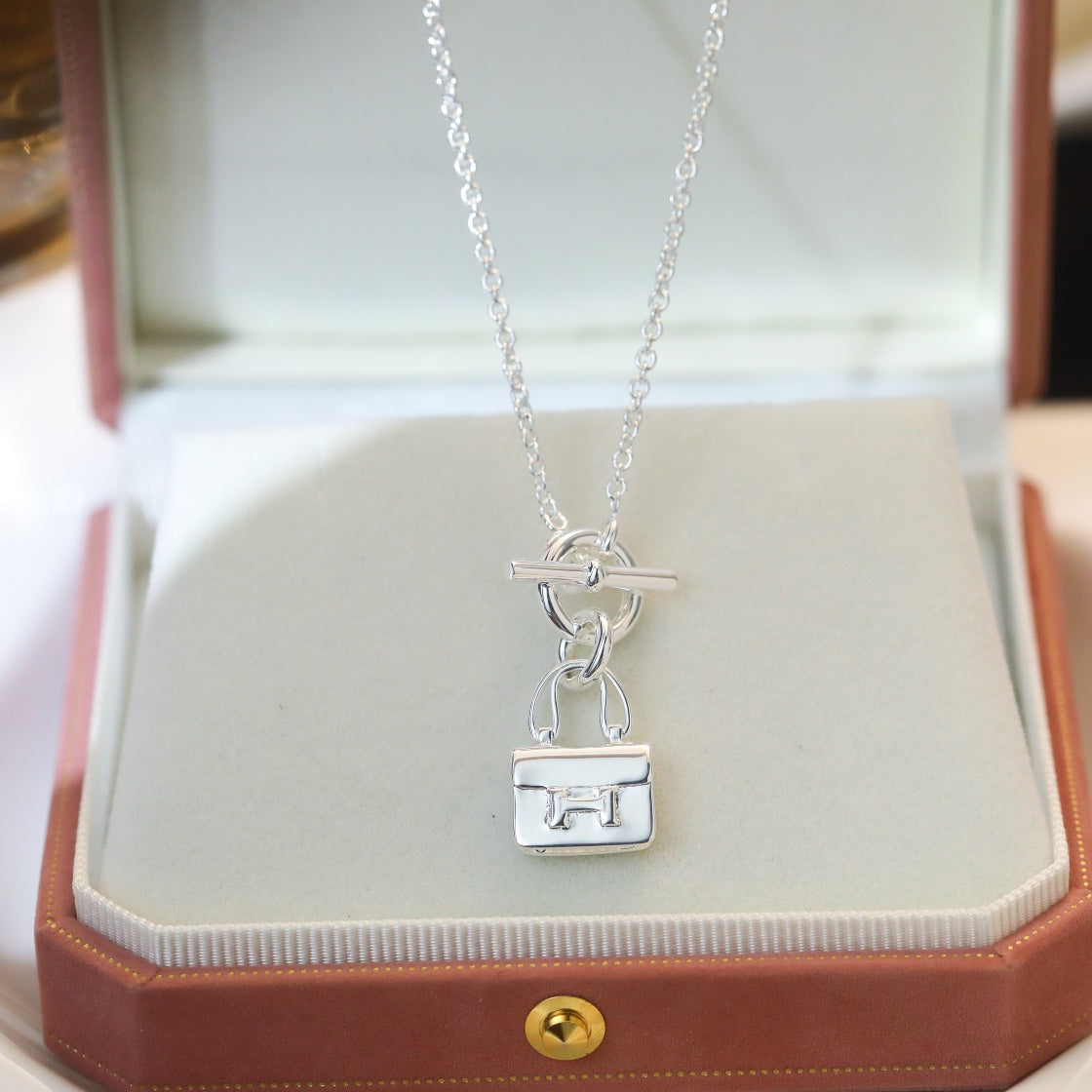 [⭐Luxery]POP H PEDANT SILVER NECKLACE