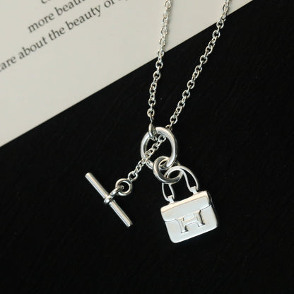[⭐Luxery]POP H PEDANT SILVER NECKLACE