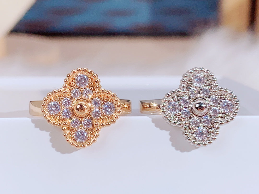 [⭐Luxery]CLOVER DIAMOND RING