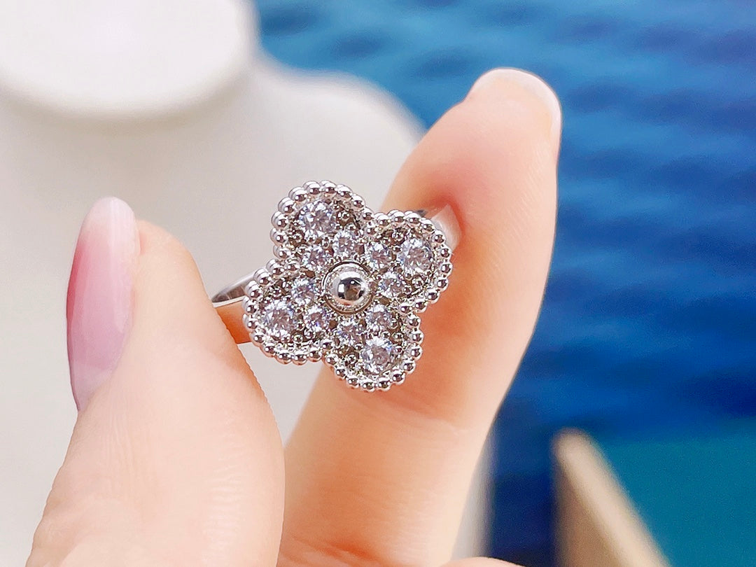 [⭐Luxery]CLOVER DIAMOND RING