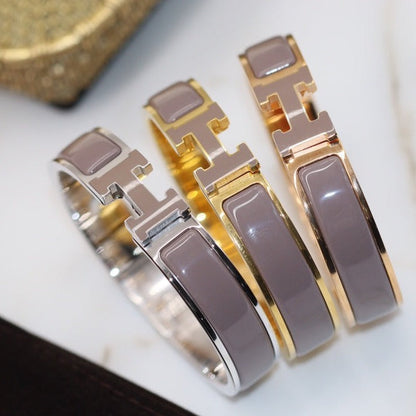 [⭐Luxery]H BRACELET 12MM BROWN