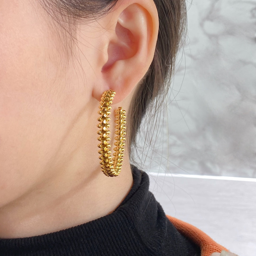 [⭐Luxery]CLASH LARGE HOOP EARRINGS