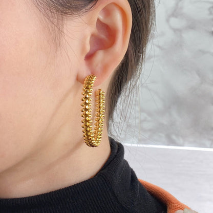 [⭐Luxery]CLASH LARGE HOOP EARRINGS