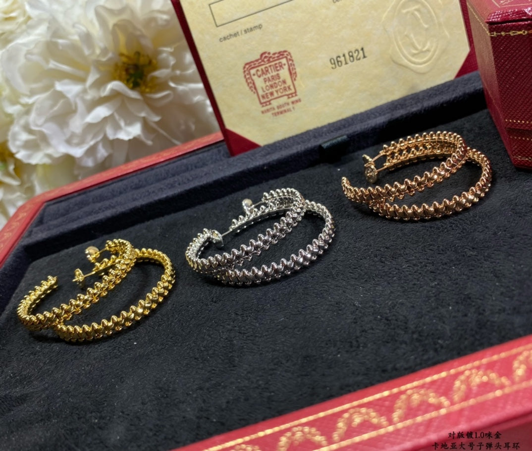 [⭐Luxery]CLASH LARGE HOOP EARRINGS