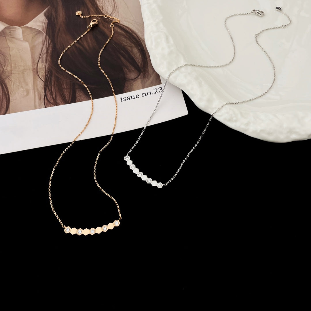 [⭐Luxery]BEE MY LOVE DIAMOND NECKLACE