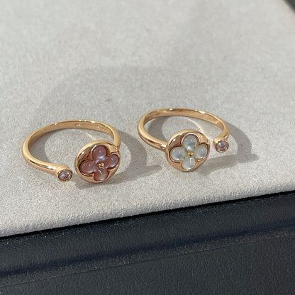 [⭐Luxery]SUN 1 DIAMOND PINK MOP RING