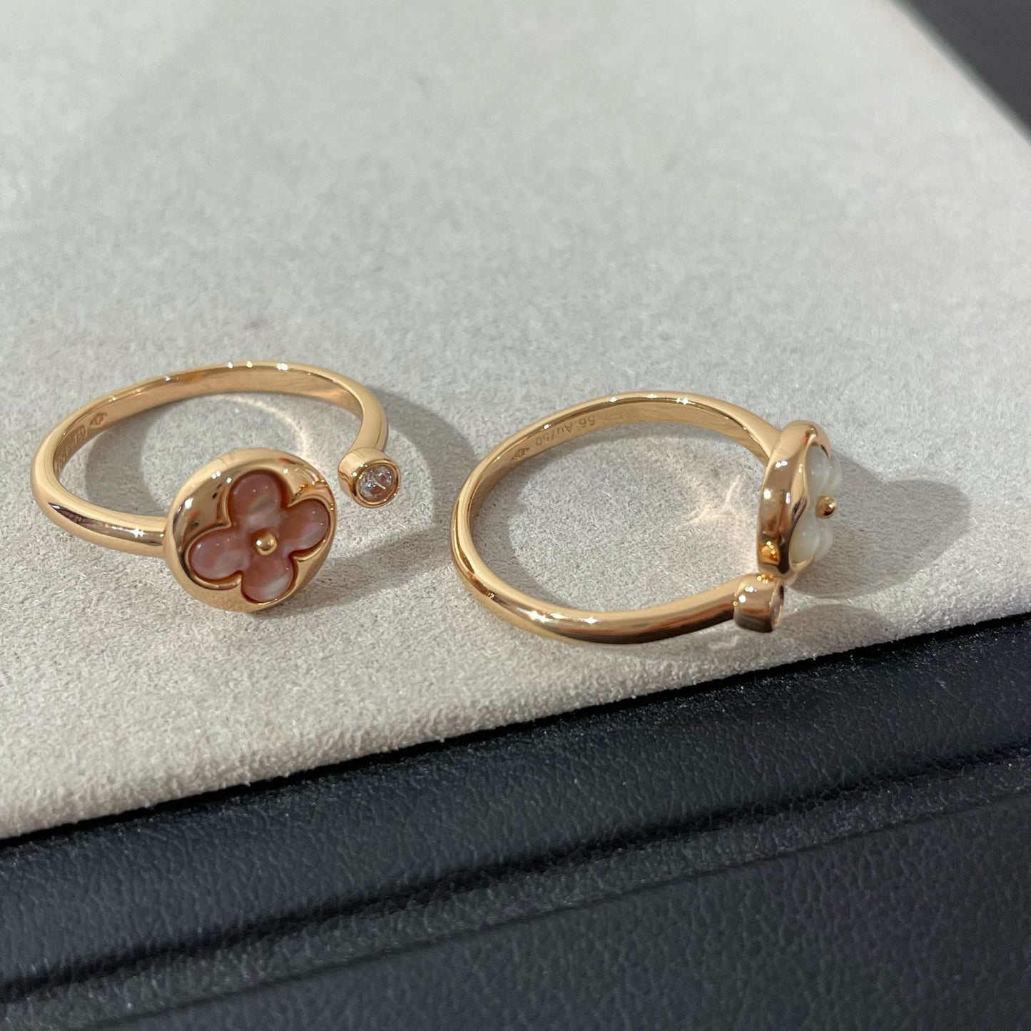 [⭐Luxery]SUN 1 DIAMOND PINK MOP RING