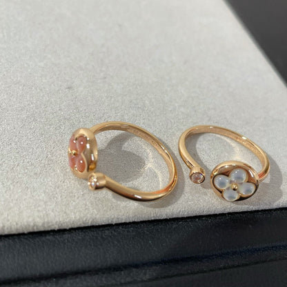 [⭐Luxery]SUN 1 DIAMOND PINK MOP RING