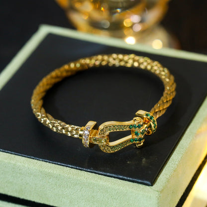 [⭐Luxery]FORCE 10 GOLD GREEN DIAMOND PAVED