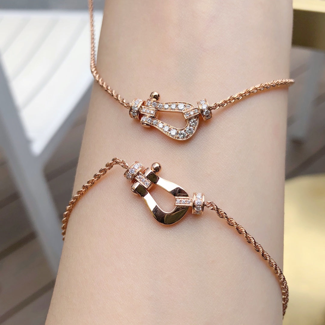 [⭐Luxery]FORCE 10 PINK GOLD DIAMOND NECKLACE