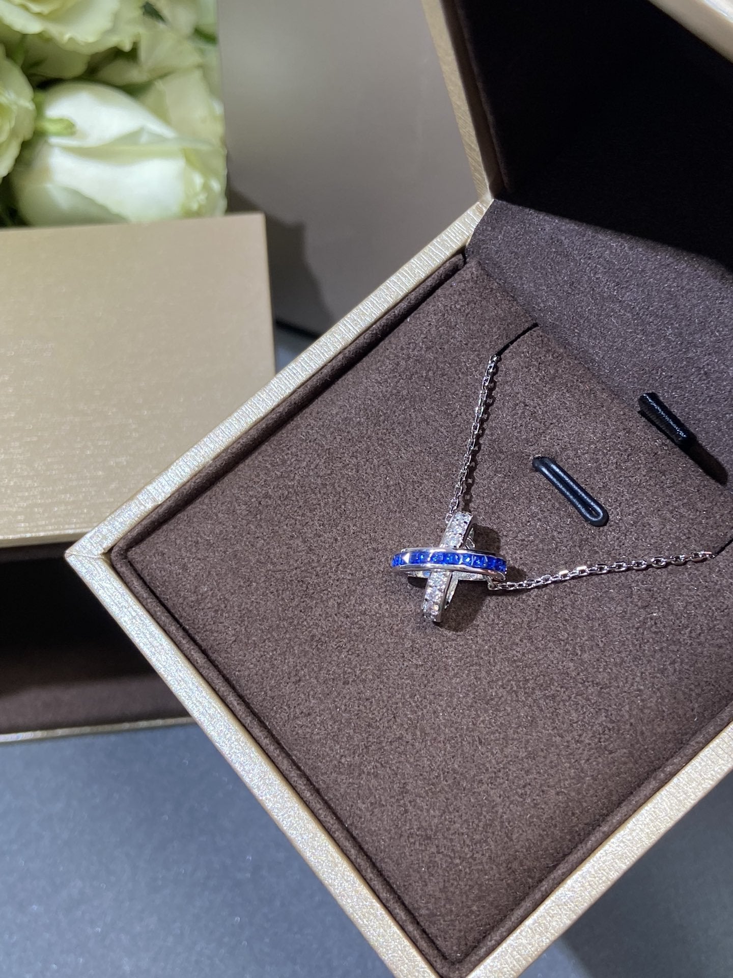 [⭐Luxery]LIENS DIAMOND SILVER NECKLACE