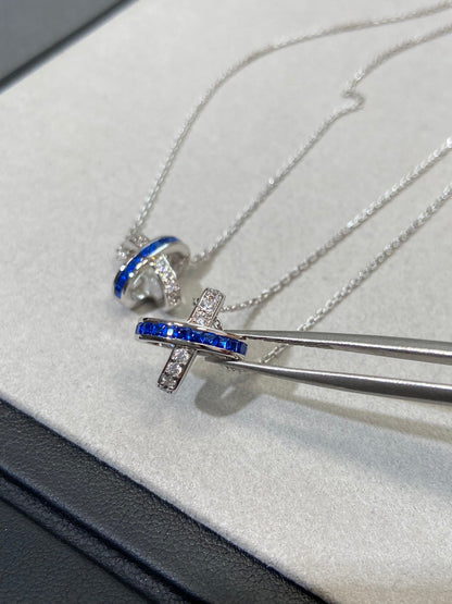[⭐Luxery]LIENS DIAMOND SILVER NECKLACE