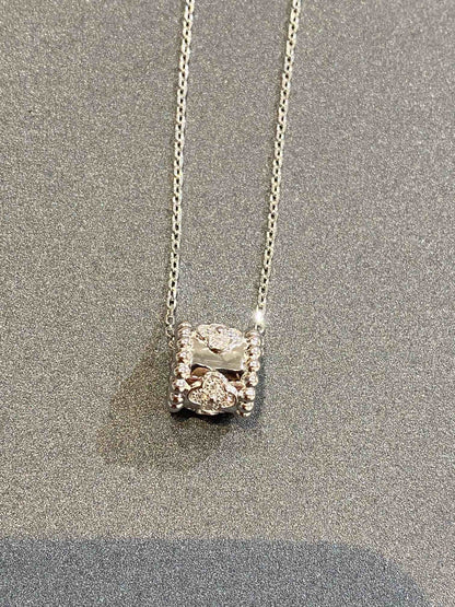 [⭐Luxery]PERLEE PEDANT SIVLER DIAMOND NECKLACE