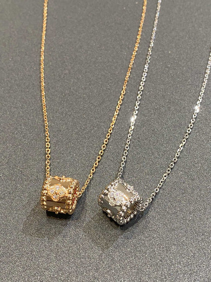 [⭐Luxery]PERLEE PEDANT SIVLER DIAMOND NECKLACE