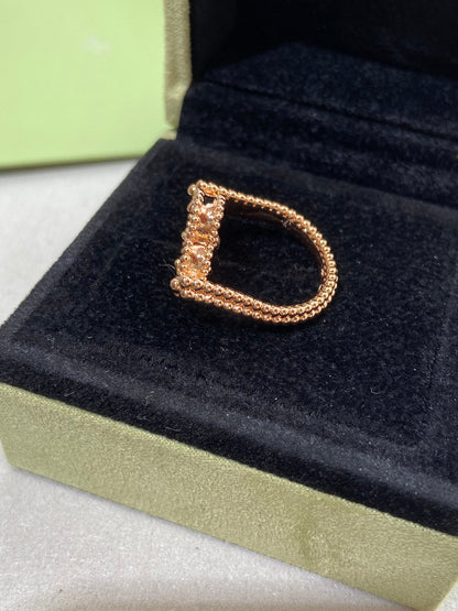 [⭐Luxery]CLOVER RIVERSIBLE ROSE GOLD RING