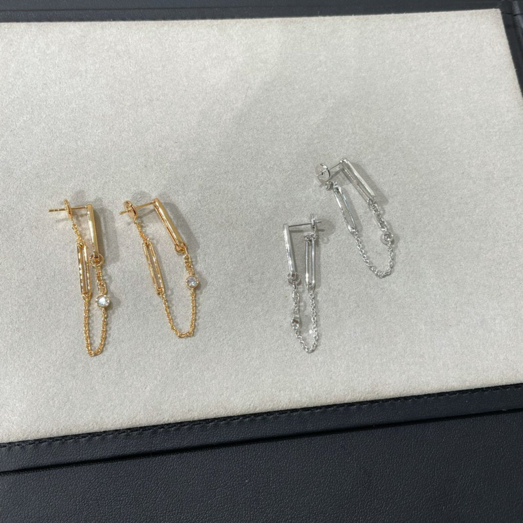 [⭐Luxery]CHAINE CHAOS DIAMOND DROP EARRINGS