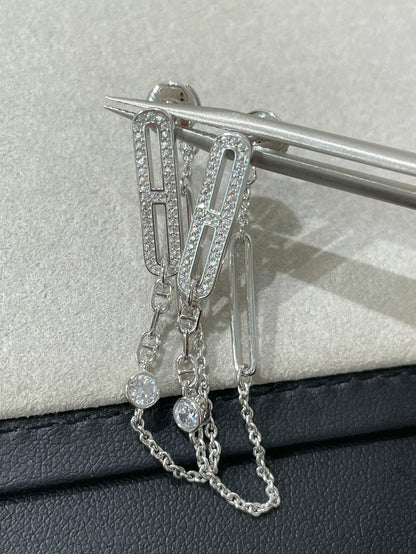 [⭐Luxery]CHAINE CHAOS DIAMOND DROP EARRINGS