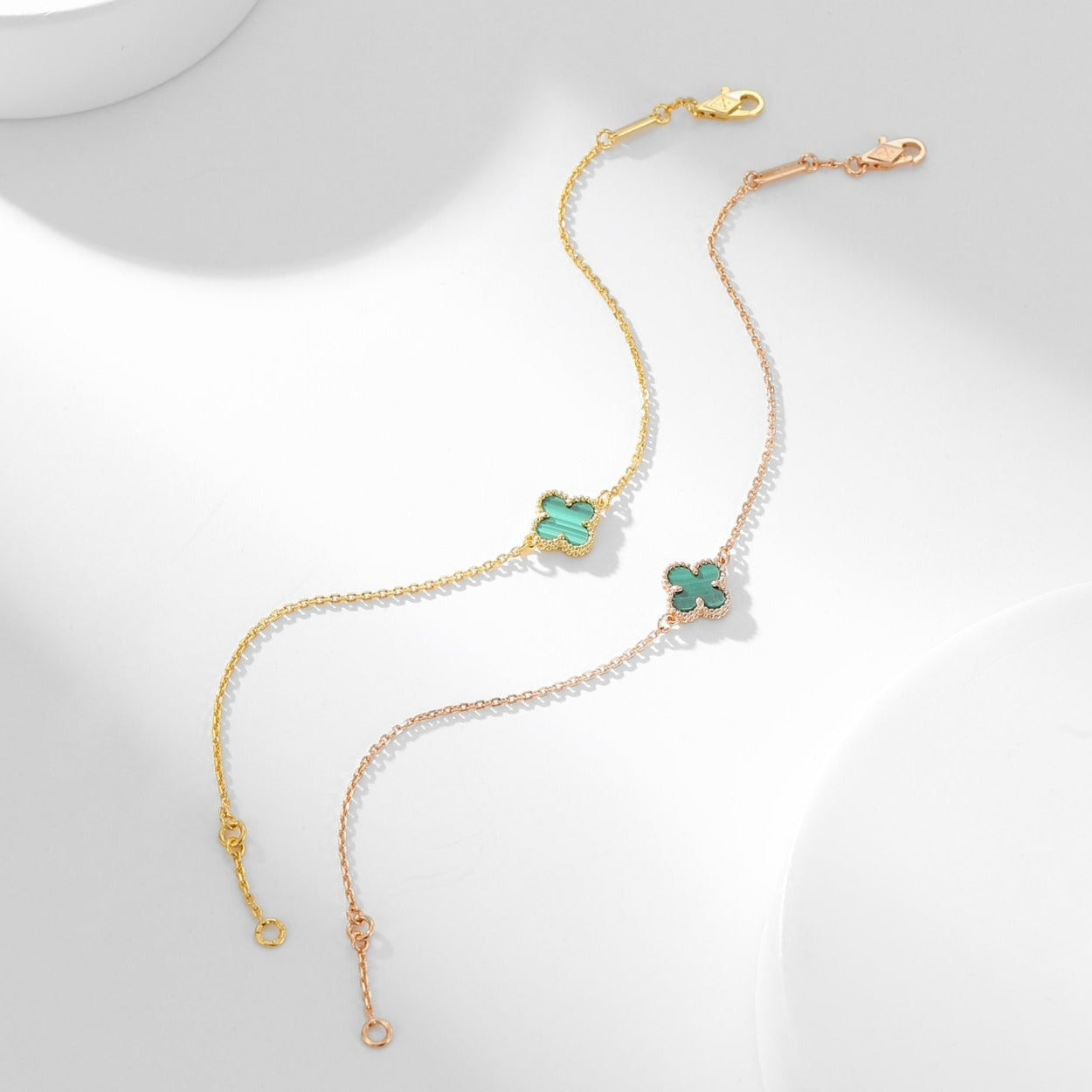 [⭐Luxery]CLOVER BRACELET MALACHITE 1 MOTIF