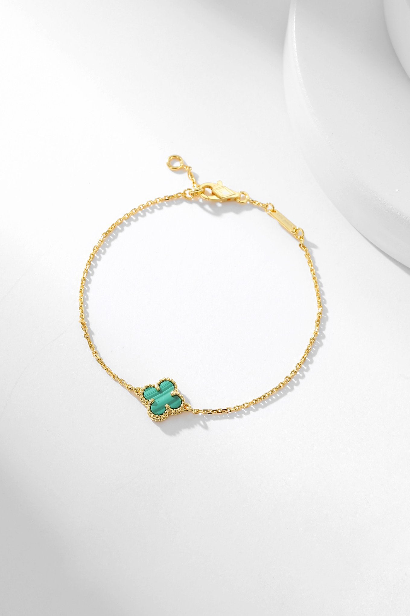 [⭐Luxery]CLOVER BRACELET MALACHITE 1 MOTIF