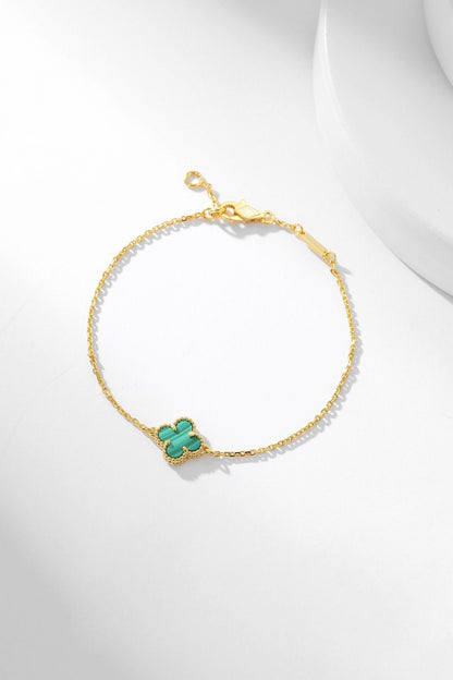 [⭐Luxery]CLOVER BRACELET MALACHITE 1 MOTIF
