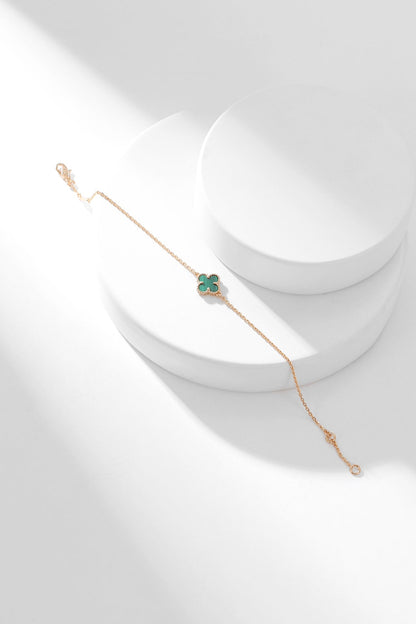 [⭐Luxery]CLOVER BRACELET MALACHITE 1 MOTIF