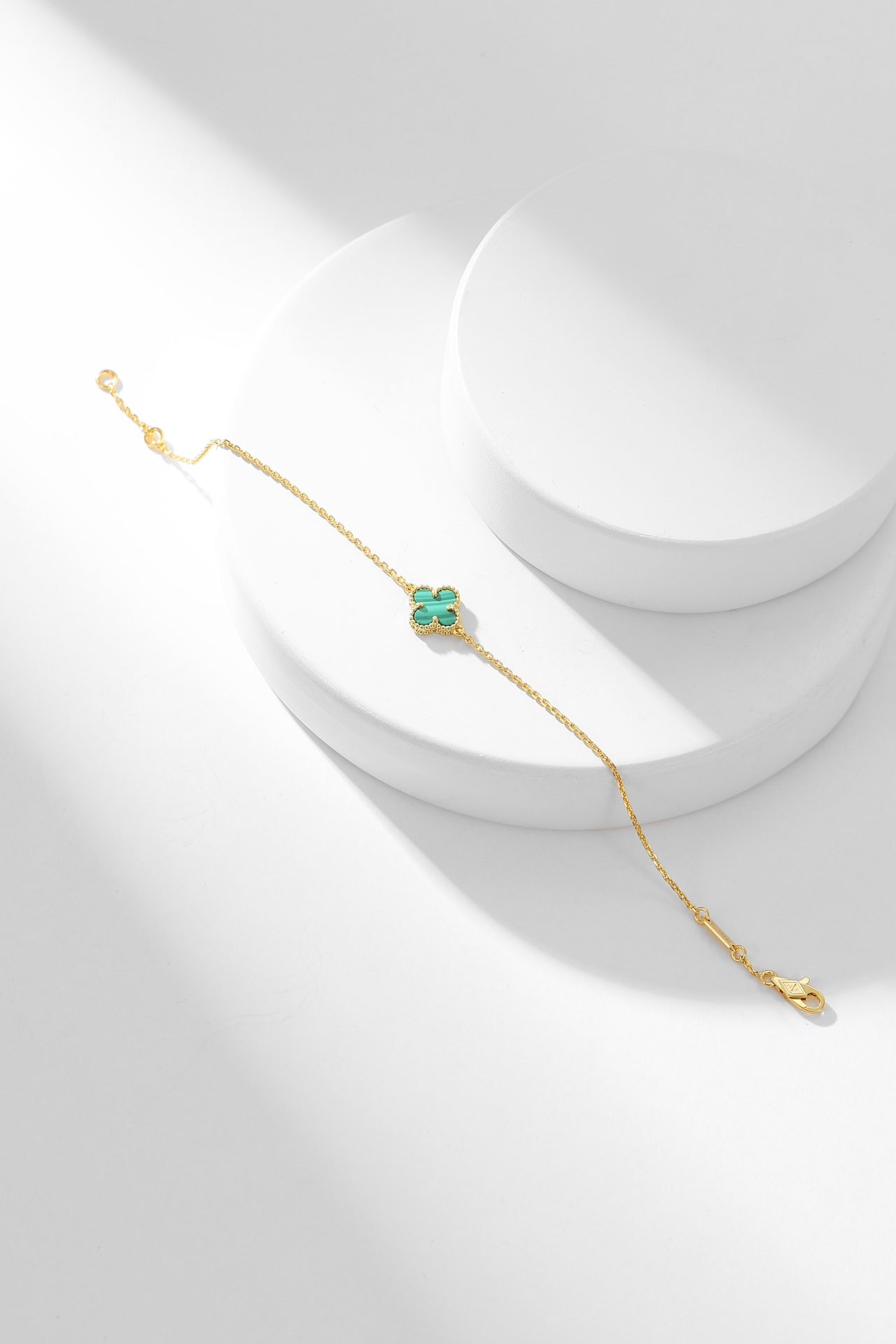 [⭐Luxery]CLOVER BRACELET MALACHITE 1 MOTIF