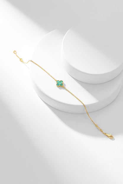 [⭐Luxery]CLOVER BRACELET MALACHITE 1 MOTIF