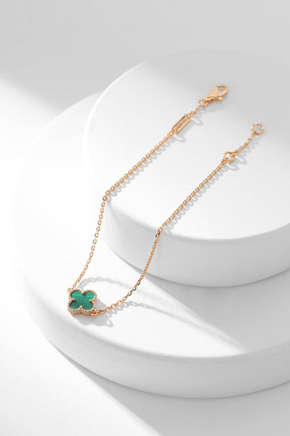 [⭐Luxery]CLOVER BRACELET MALACHITE 1 MOTIF