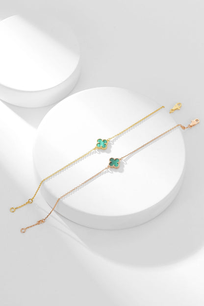 [⭐Luxery]CLOVER BRACELET MALACHITE 1 MOTIF