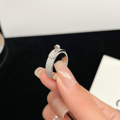 [⭐Luxery]KELLY SILVER DIAMOND RING
