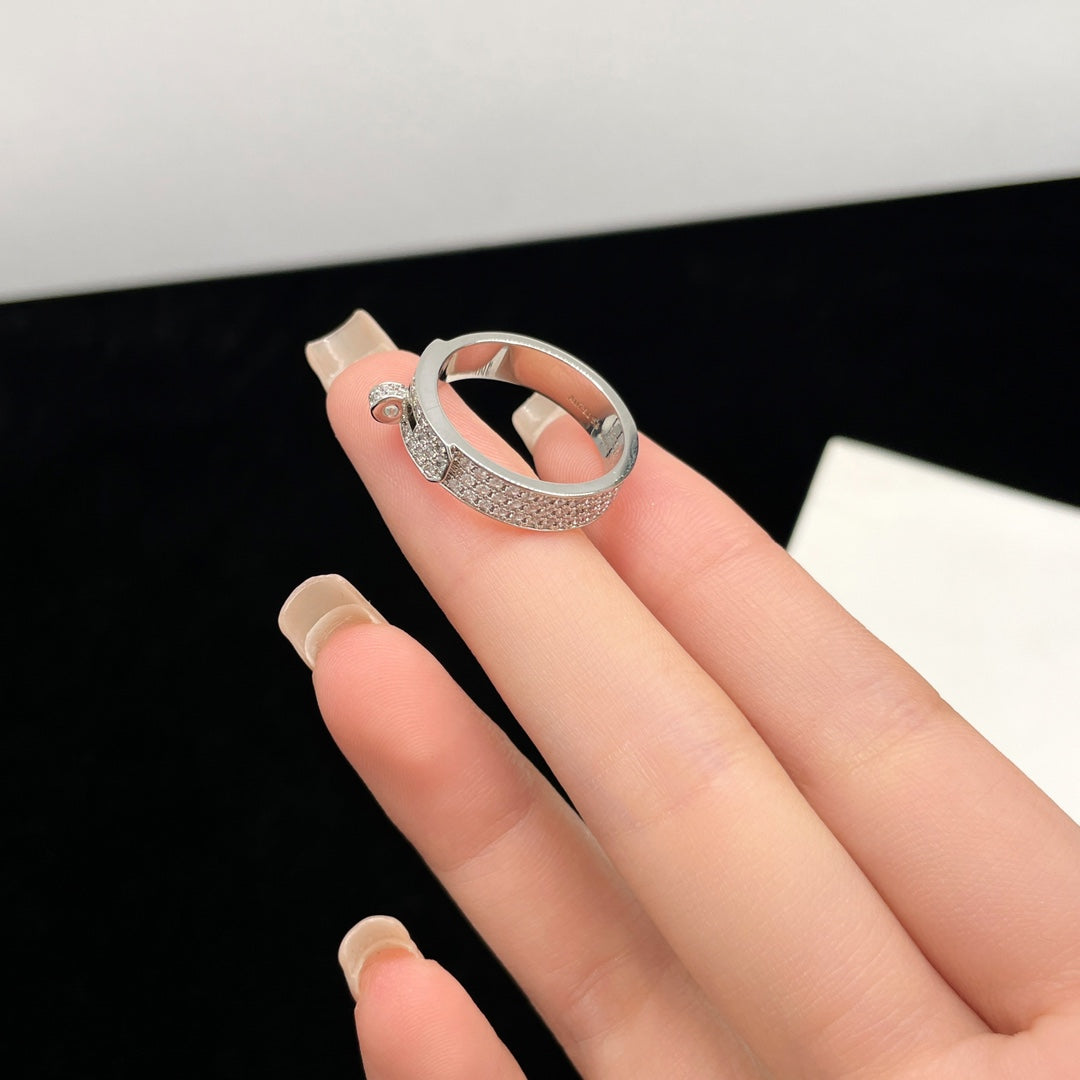 [⭐Luxery]KELLY SILVER DIAMOND RING