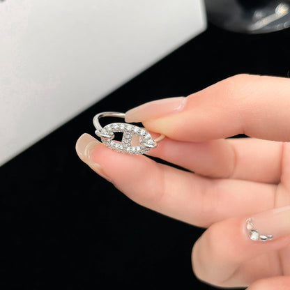 [⭐Luxery]RONDE SMALL SILVER DIAMOND RING