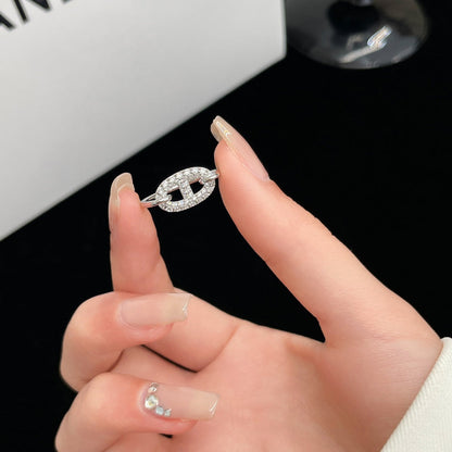 [⭐Luxery]RONDE SMALL SILVER DIAMOND RING