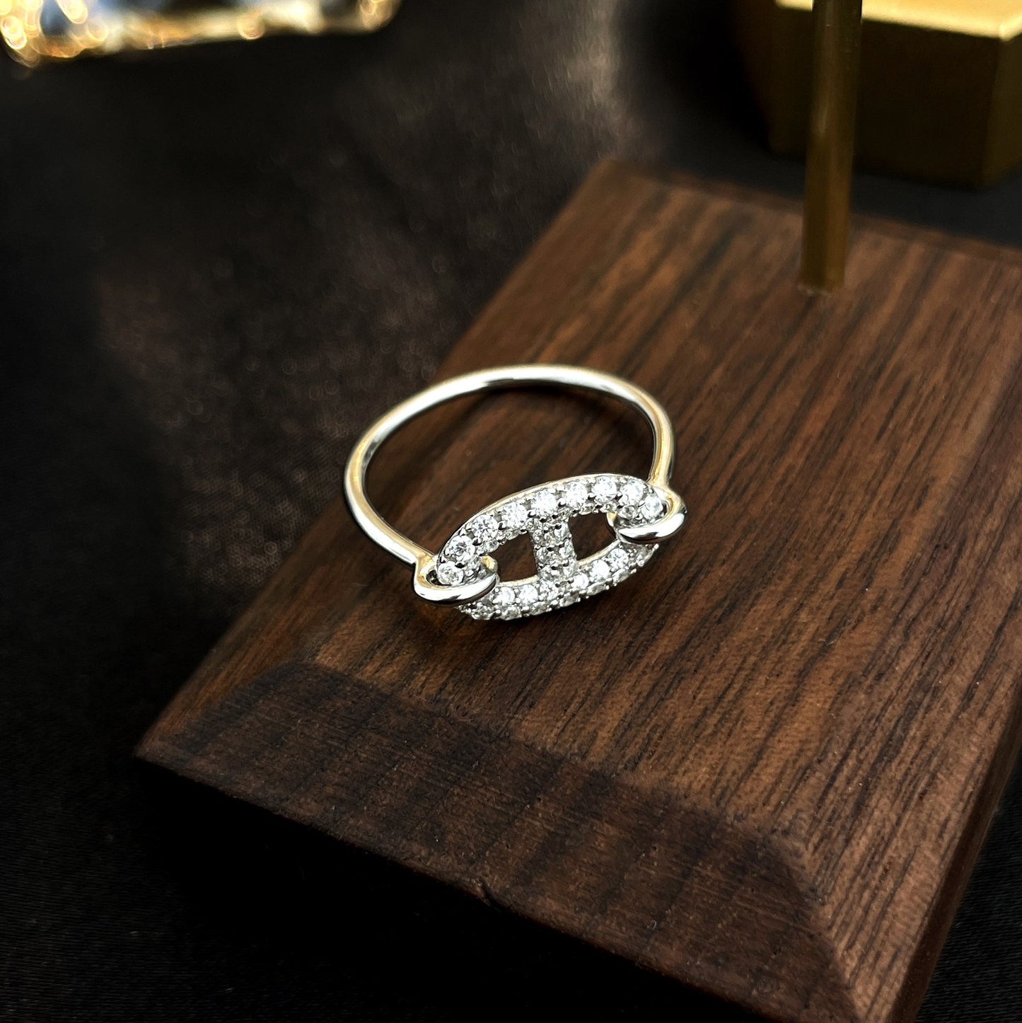 [⭐Luxery]RONDE SMALL SILVER DIAMOND RING