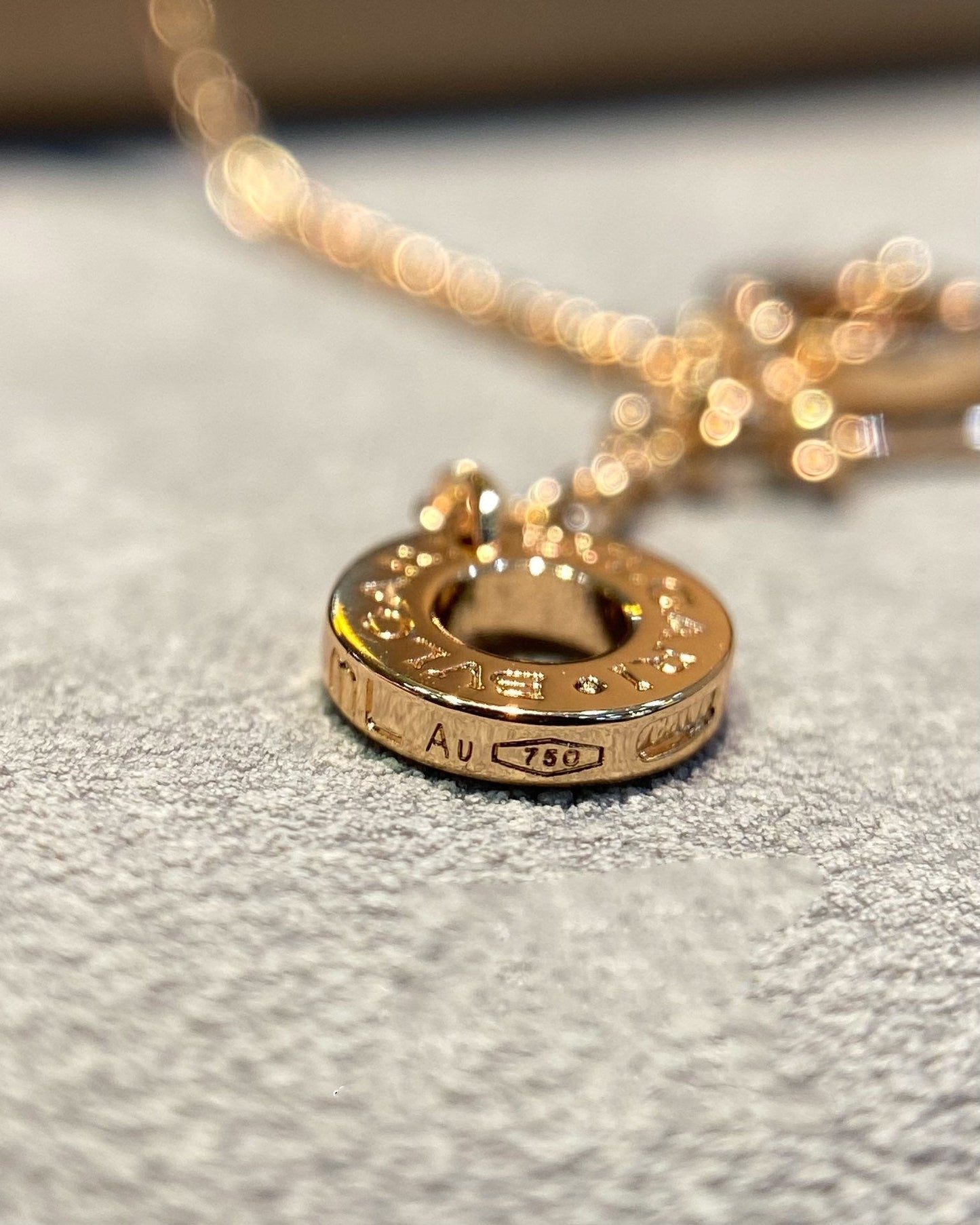 [⭐Luxery]DREAM MOP DIAMOND PAVED PINK GOLD NECKLACE