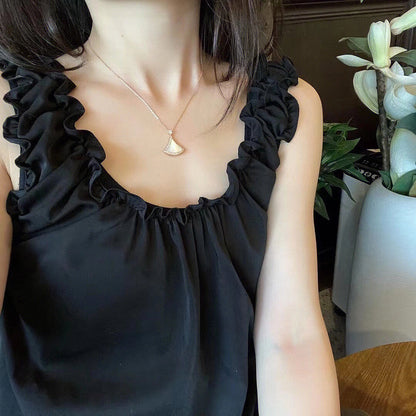 [⭐Luxery]DREAM MOP DIAMOND PAVED PINK GOLD NECKLACE