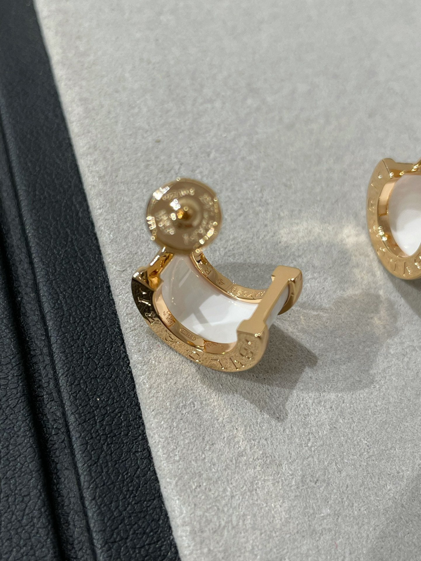 [⭐Luxery]ZERO 1 PINK GOLD CERAMIC EARRINGS