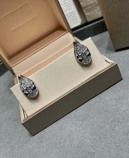[⭐Luxery]SERPENT DIAMOND STUD EARRINGS
