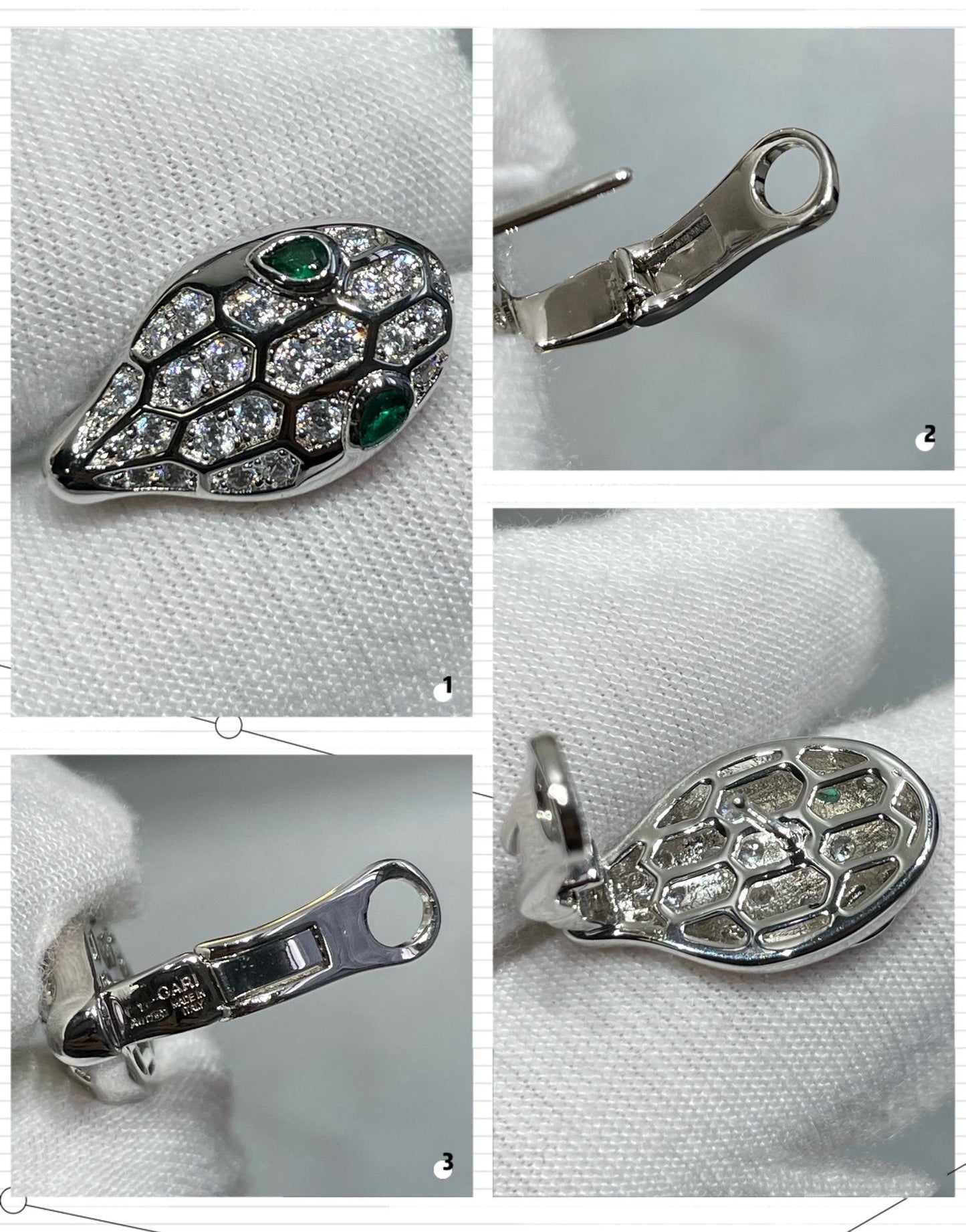 [⭐Luxery]SERPENT DIAMOND STUD EARRINGS