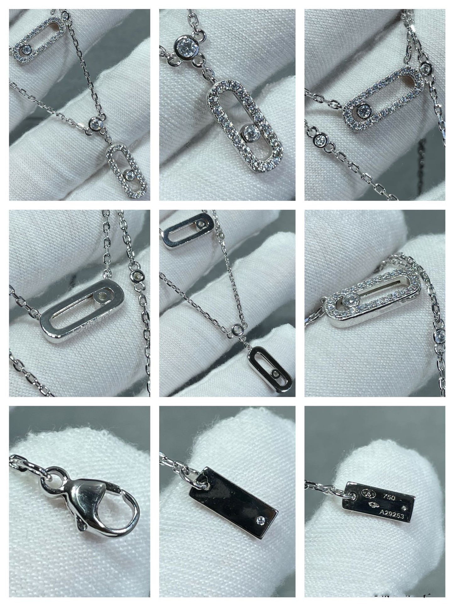 [⭐Luxery]MOVE 2 ROW DIAMOND NECKLACE