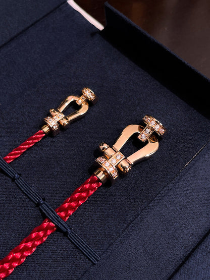 [⭐Luxery]FORCE 10 HALF DIAMOND PINK GOLD RED CORDERI LARGE AND MEDIUM MODEL