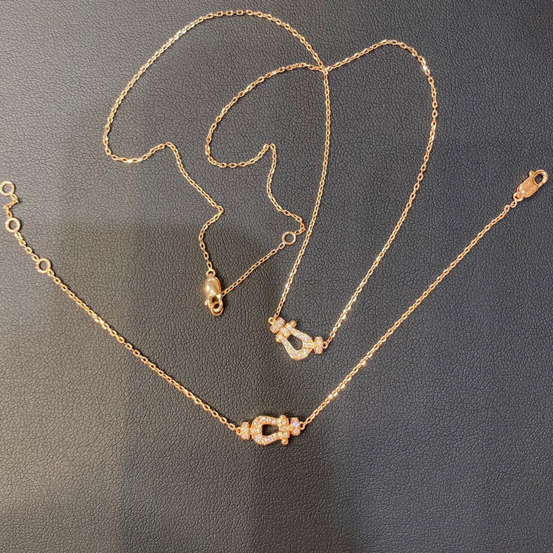 [⭐Luxery]FORCE 10 DIAMOND PINK GOLD NECKLACE MINI MODEL