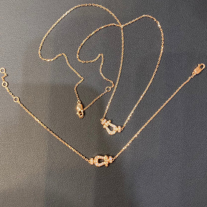 [⭐Luxery]FORCE 10 DIAMOND PINK GOLD NECKLACE MINI MODEL