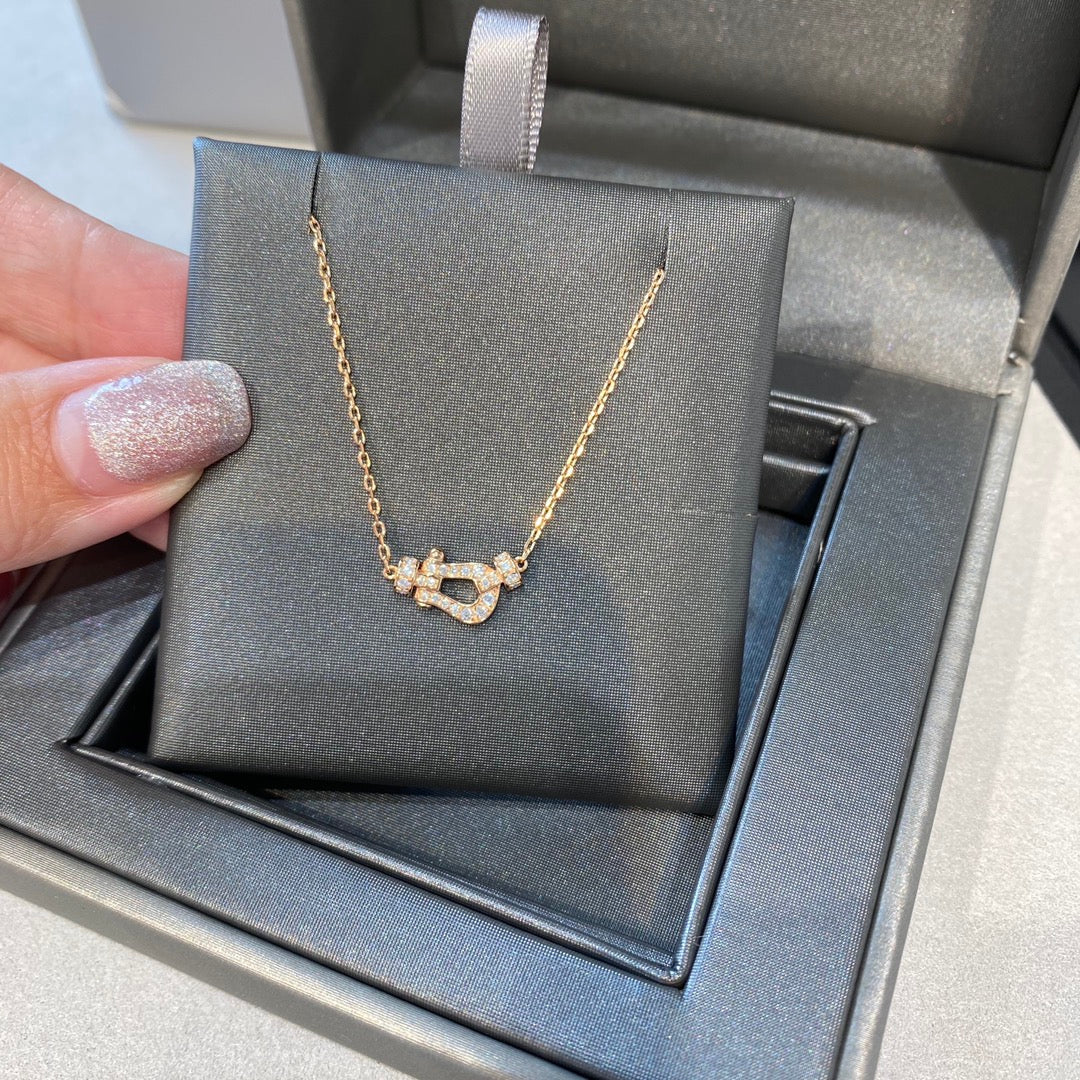 [⭐Luxery]FORCE 10 DIAMOND PINK GOLD NECKLACE MINI MODEL