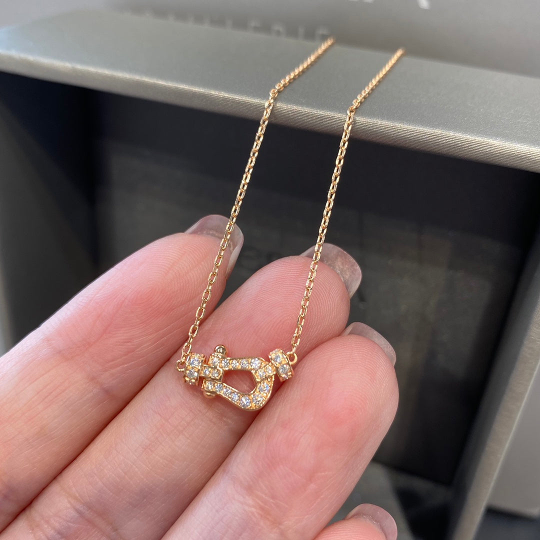 [⭐Luxery]FORCE 10 DIAMOND PINK GOLD NECKLACE MINI MODEL
