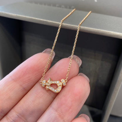 [⭐Luxery]FORCE 10 DIAMOND PINK GOLD NECKLACE MINI MODEL