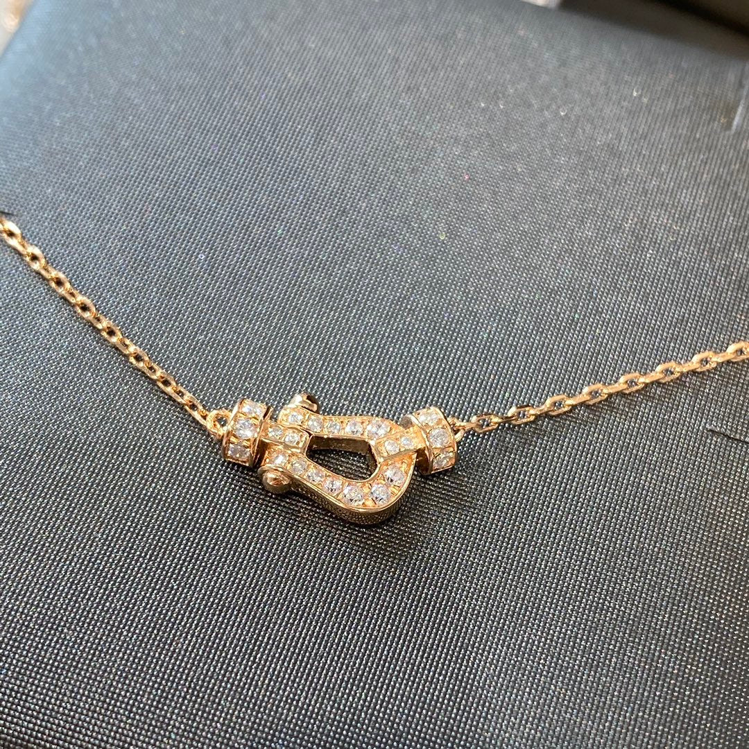 [⭐Luxery]FORCE 10 DIAMOND PINK GOLD NECKLACE MINI MODEL