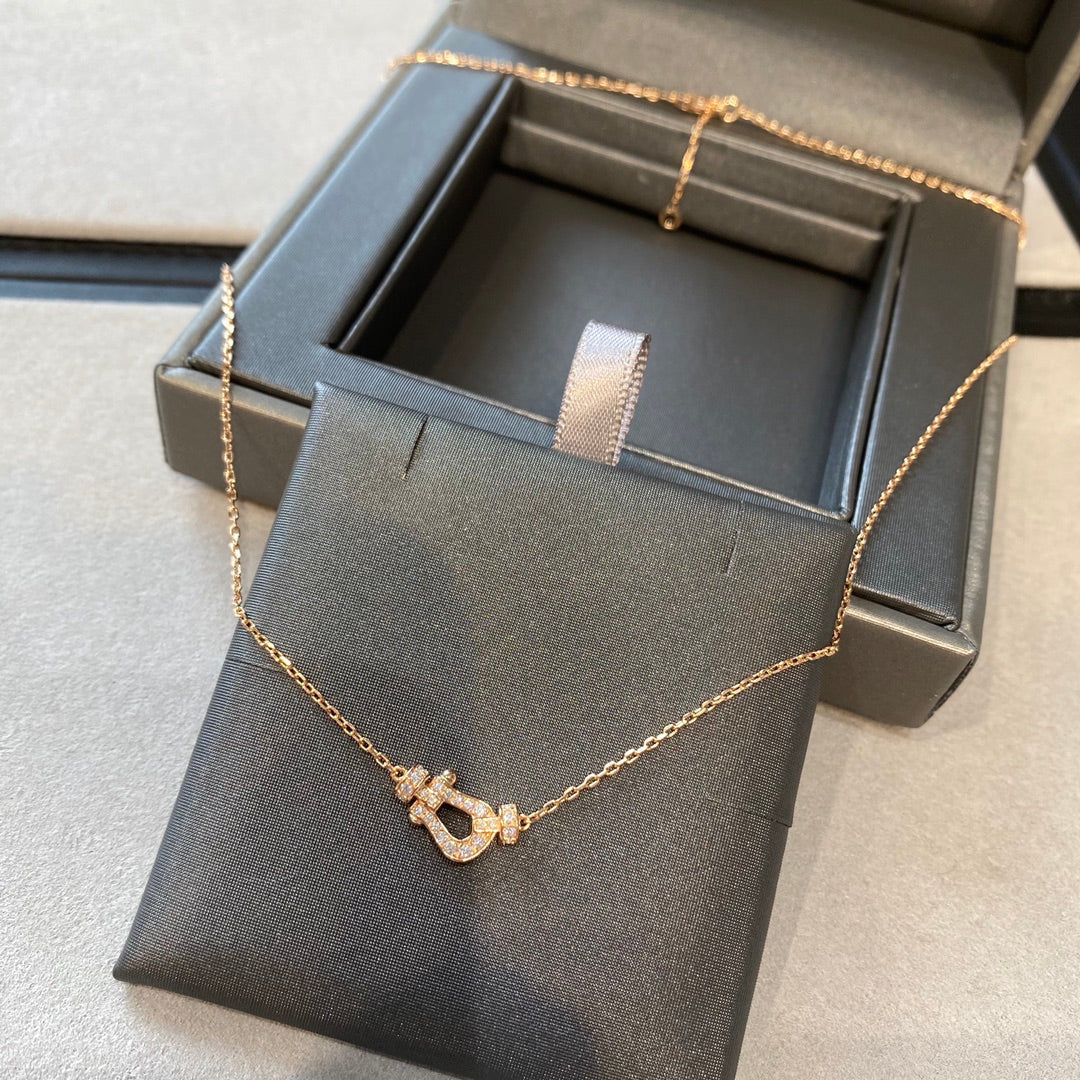 [⭐Luxery]FORCE 10 DIAMOND PINK GOLD NECKLACE MINI MODEL