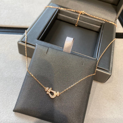 [⭐Luxery]FORCE 10 DIAMOND PINK GOLD NECKLACE MINI MODEL